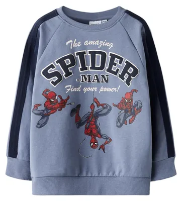 Immagine prodotto di NAME IT, felpa da bambino Nmmobert Spider, colore Bru Mar, taglia 92 cm
