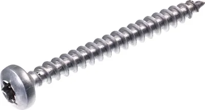 Produktbild von SECCARO Spanplattenschraube Halbrundkopf 5 x 50 mm, Edelstahl V2A VA A2, Holzschraube mit Vollgewinde, TX / Innensechsrund, 150 Stück