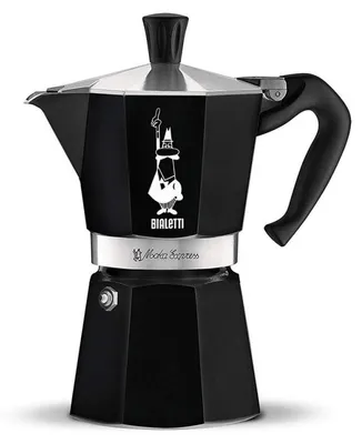 Produktbild von Bialetti Moka Express, Mokka-Kanne, Schwarz, Aluminium, 6 Tassen, CE, 1 Stück(e)