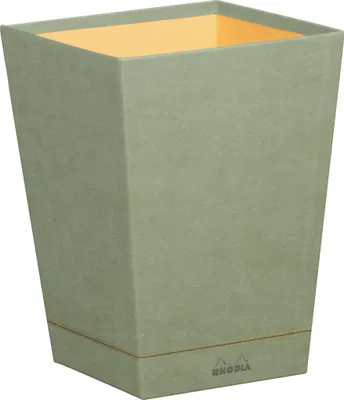 Produktbild von Rhodia Rhodiarama Papierkorb aus Kunstleder, 27x27x32cm - Seladon 194624C