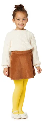 Produktbild von Merry Style Kinder Strumpfhose für Mädchen Microfaser 60 DEN WLSS001 (Gelb, 116-122)