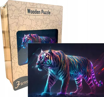 Produktbild von Holz-Lernpuzzle A3 Magischer Tiger Kinder und Erwachsene 240 Teile GROSS