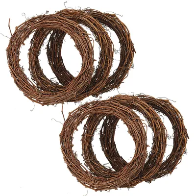 6er-Set natürliche Rotankränze, 20 cm, für DIY-Dekoration