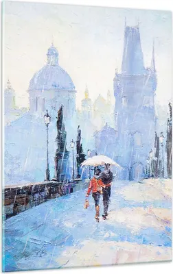 Produktbild von Bilder auf glas - Einteilig - Brücke Stadt Prag - 50x70cm - Glasbilder - Wandbilder - Bilder - zum Aufhängen bereit - Wanddekoration aus Glas - Glas Bilder - Wandbild auf Glas - GPA50x70-3416