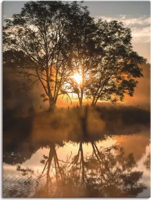Produktbild von ARTland Leinwandbild Früh morgens, wenn der Tag erwacht Größe: 45x60 cm