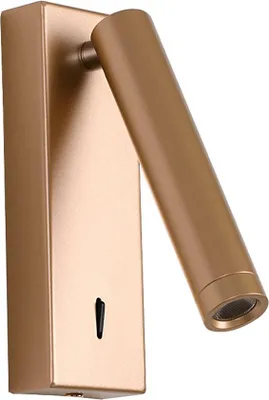 Zdjęcie produktu dla Kinkiet LED z włącznikiem CALI złoty 2,5W Ciepła biel 153lm aluminium wym:16x5,5x6cm IP20 Italux