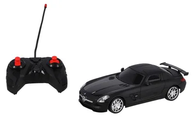 Obrázek produktu pro RC model auta Mercedes Benz SLS AMG, černá barva, měřítko 1:24, hračka