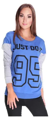 Produktbild von Bluse Shirt mit Druck Sportlich Elegant; Blau S/M 36/8