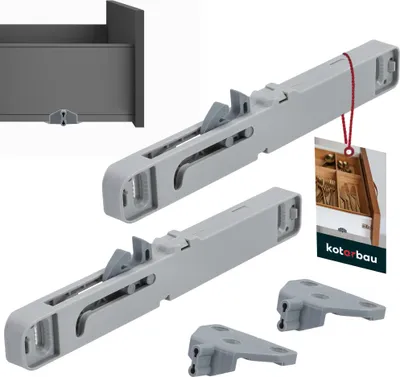 Produktbild von KOTARBAU® Box Slim Dämpfungssystem für MetalBox Schubladensysteme 149x27 mm Kunststoff Dämpfer für Schubladen Einzugsdämpfung Schubladen Dämpfer