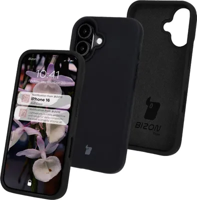 Produktbild von Bizon Soft Case für iPhone 16, Schwarz