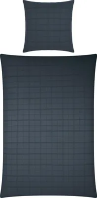 Produktbild von Erwin Müller Bettwäsche Passau" anthrazit 1x 135x200 cm + 1x 80x80 cm"