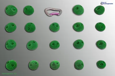 Produktbild von Move-it-Climbingholds - Hemisphere XS Spax (Klettergriffe-Set),neon grün