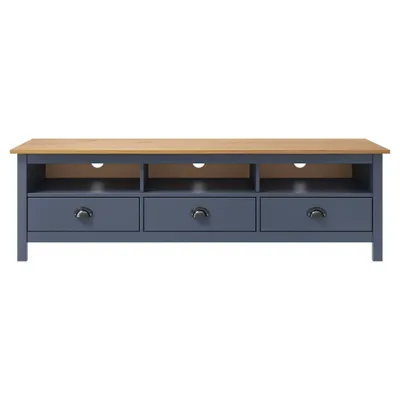 Zdjęcie produktu dla vidaXL Szafka pod TV Hill Grey 158x40x47 cm lite drewno sosnowe