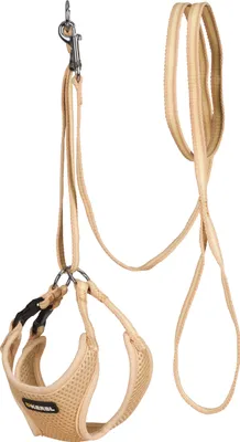 Produktbild von Kerbl Hunde-Garnitur Welpengeschirr mit Leine, beige, 30 - 50 cm/10 mm; 81087
