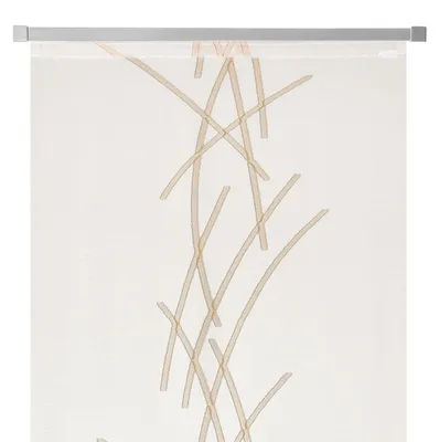 Immagine prodotto di Tenda scorrevole Carlina Scherli, bianco-taupe, meccanismo in alluminio, 60x245 cm (LxA)