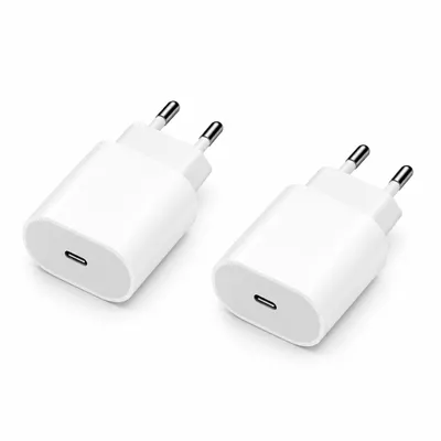 Produktbild von 2x USB-C Schnellladegeräte 20W für iPhone 18 Pro / Pro Max, Air, 17 / 16 / 15 / 14 / 13 / 12 / 11 / X / XR / XS / 8 – USB-C Netzteil
