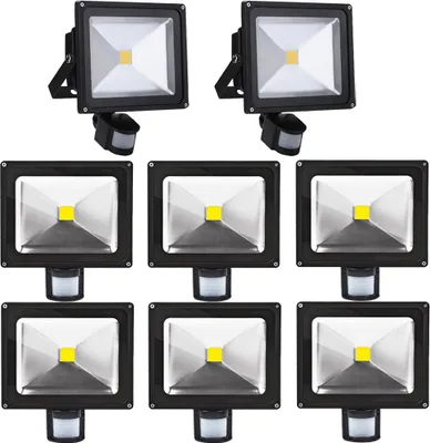 Produktbild von 8pcs 30W LED Strahler Fluter Spot Außenstrahler Flutlich mit Bewegungsmelder,Greenmigo Warmweiß Wandstrahler IP65 Wasserdicht AC 85-265V
