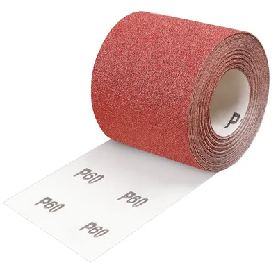 Immagine prodotto di Rotolo di carta vetrata, grana 60, dimensioni 93 mm x 10 m, per legno e metallo