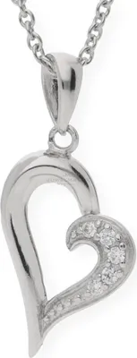 Produktbild von Kettenanhänger Silber 925 Zirkonia Herz JL10-02-0499 JuwelmaLux