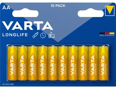 Immagine prodotto di Batterie Varta Longlife AA (LR06) – Confezione da 10 | 1,5 V alcaline