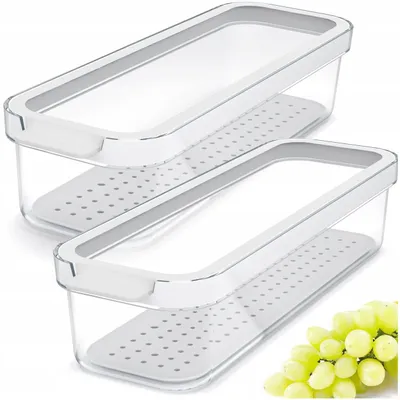 Produktbild von Rotho Cauma Lebensmittelbehälter Kühlschrank Kunststoff 2x 1,15L