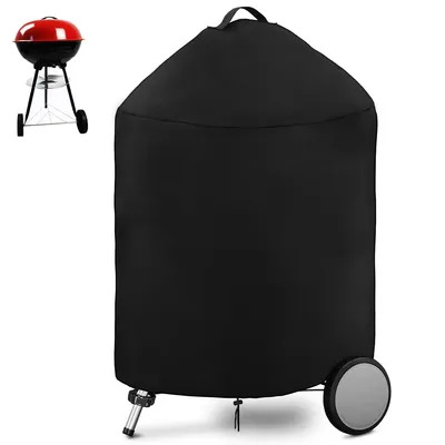Produktbild von Grillschutzhüllen, 71x68cm Kugelgrill Abdeckung Wetterfest, Kugelgrill Abdeckhaube Winterfest 420D Oxford Gewebe Winddicht Anti-UV Grillabdeckung