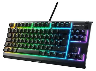 Image de Clavier de jeu SteelSeries Apex 3 TKL filaire QWERTY US RGB IP32 lavande