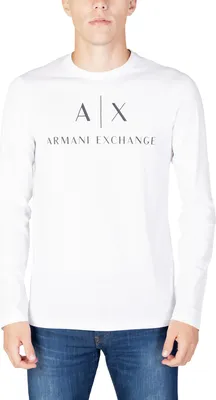Obrázok produktu pre Armani Exchange Biele tričko s dlhým rukávom a logom - Xxl