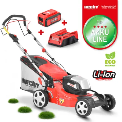 Produktbild von HECHT 5041 S Rasenmäher Akku mit Antrieb | 41 cm Schnittbreite | 40V 4Ah | 50 L Fangkorb | Mulchkit