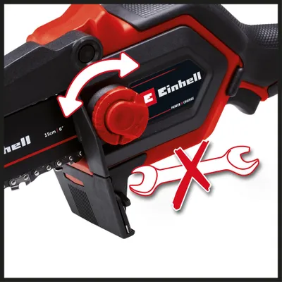 Zdjęcie produktu dla Einhell GE-PS 18/15 Li, Bezszczotkowy, 12,5 cm, 4,8 m/s, 2,8 cm, Czerwony, Bateria