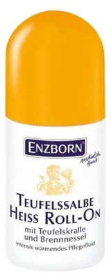 Zdjęcie produktu dla ENZBORN maść diabła gorący roll-on – rozgrzewający płyn pielęgnacyjny z pazurem diabła i pokrzywą, 50 ml