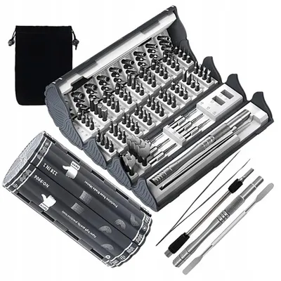 Produktbild von 128 in 1 Magnetische Feinmechaniker Werkzeugsatz Feinwerkzeug Schrauber Schraubendreher Set für PC, Handy, Computer, Laptop, MacBook, PS5, Xbox