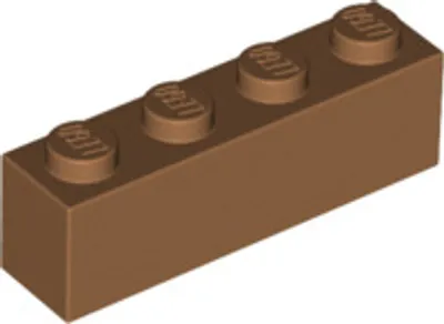 Produktbild von LEGO: 50 Steine 1x4, Nougat