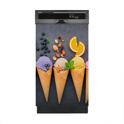 Produktbild von Aufkleber sticker 45x70 cm Dekorative folie Spülmaschine - Eiscreme Vanille und Kaffee