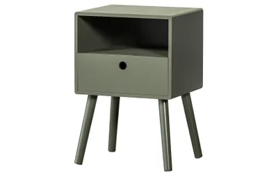 Produktbild von WOOOD Ozzy Nachttisch mit Schublade aus MDF, Warm Grün