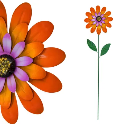 Obrázok produktu pre 2.06 Kovová záhradná zástrčka BLUME - cca 90 x 25 cm - farebná záhradná zástrčka