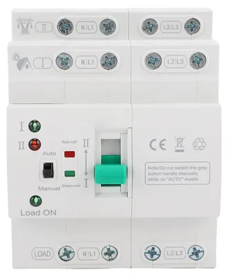 Produktbild von Mini-ATS-Automatik-Umschalter, 110 V Wechselstrom, 63 A, 4-polig, ultradünner Doppel-Stromschalter, DIN-Schienenmontage für PZ30-Verteilerkasten