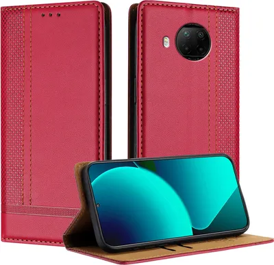 Obrázek produktu pro Pouzdro pro Xiaomi Mi 10T Lite 5G kožené flipové pouzdro s funkcí stojánku červené