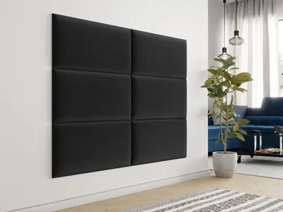 Obrázok produktu pre Čalúnený panel na stenu 84x24 PAG - čierny
