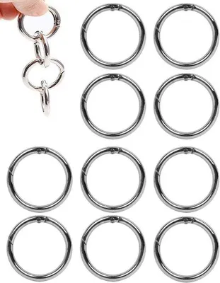 Produktbild von Rund Carabijnhooks 48 mm - 10 Stück für Schlüsselanhänger und Handwerk