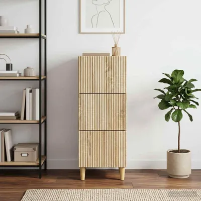 Produktbild von vidaXL Schubladenschrank Sonoma-Eiche 33 x 34,5 x 90 cm Holzwerkstoff