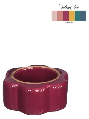 Imagen del producto de Soporte para velas tipo "tealight" "Ideen 4 Jahreszeiten", diseño "Pouff Kirsche", diámetro 7 cm, altura 3,4 cm