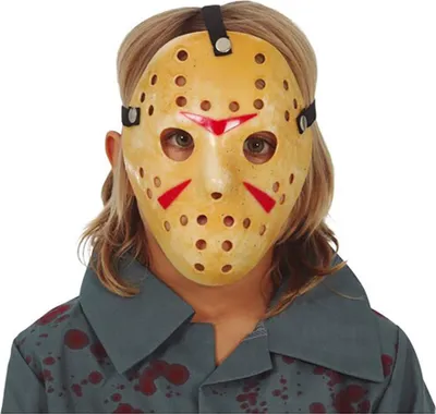 Produktbild von Sport Halloween Maske Retro Look Grusel Hockey Gesichtsaccessoire Horror Party Kostüm Event Accessoire Maskierung Spiel Masken Stil Schlagwort Tragen Verdecken Aussehen Stil Mode Thema Interview Fest, Farbe: Beige