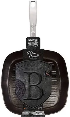 Zdjęcie produktu dla BERLINGERHAUS Patelnia grillowa z tytanową powierzchnią 28 cm Shine Basalt Collection BH-6658