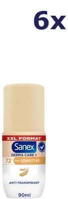 Produktbild von 6x Sanex Deo roll-on - 90ml - derma care - sensitive