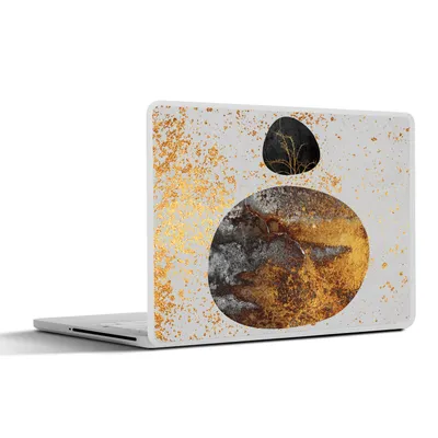 Produktbild von MuchoWow® Laptop Aufkleber Sticker Cover Abstrakt - Raum - Gold 36.5x27.5 cm - Laptop-Sticker