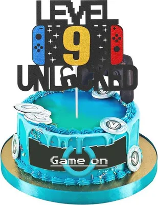 Immagine prodotto di Decorazioni personalizzate per torte a tema giochi per bambini di 9 anni - Decorazioni per feste a tema giochi