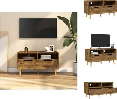 Produktbild von vidaXL TV-Schrank Räuchereiche 90x40x48,5 cm Holzwerkstoff -  TV-Möbel