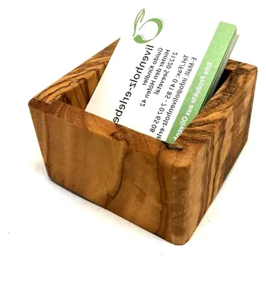 Produktbild von Visitenkartenhalter aus Olivenholz, Modell UNO