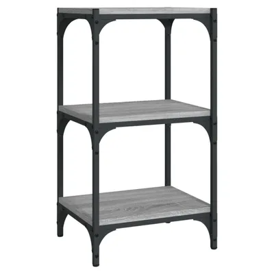 Produktbild von Bücherregal Grau Sonoma 40x33x70,5 cm Holzwerkstoff und Stahl